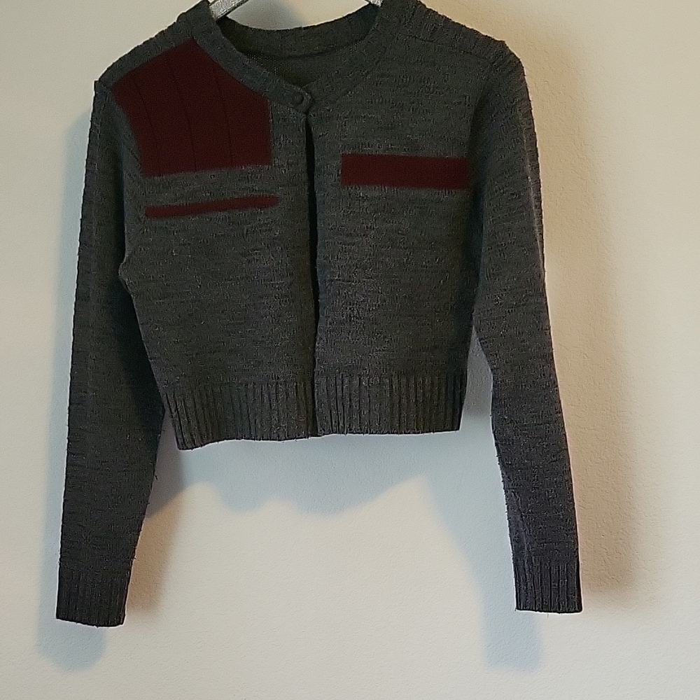 Elhoffer Design Galactic Dark Bromance Cropped Cardigan